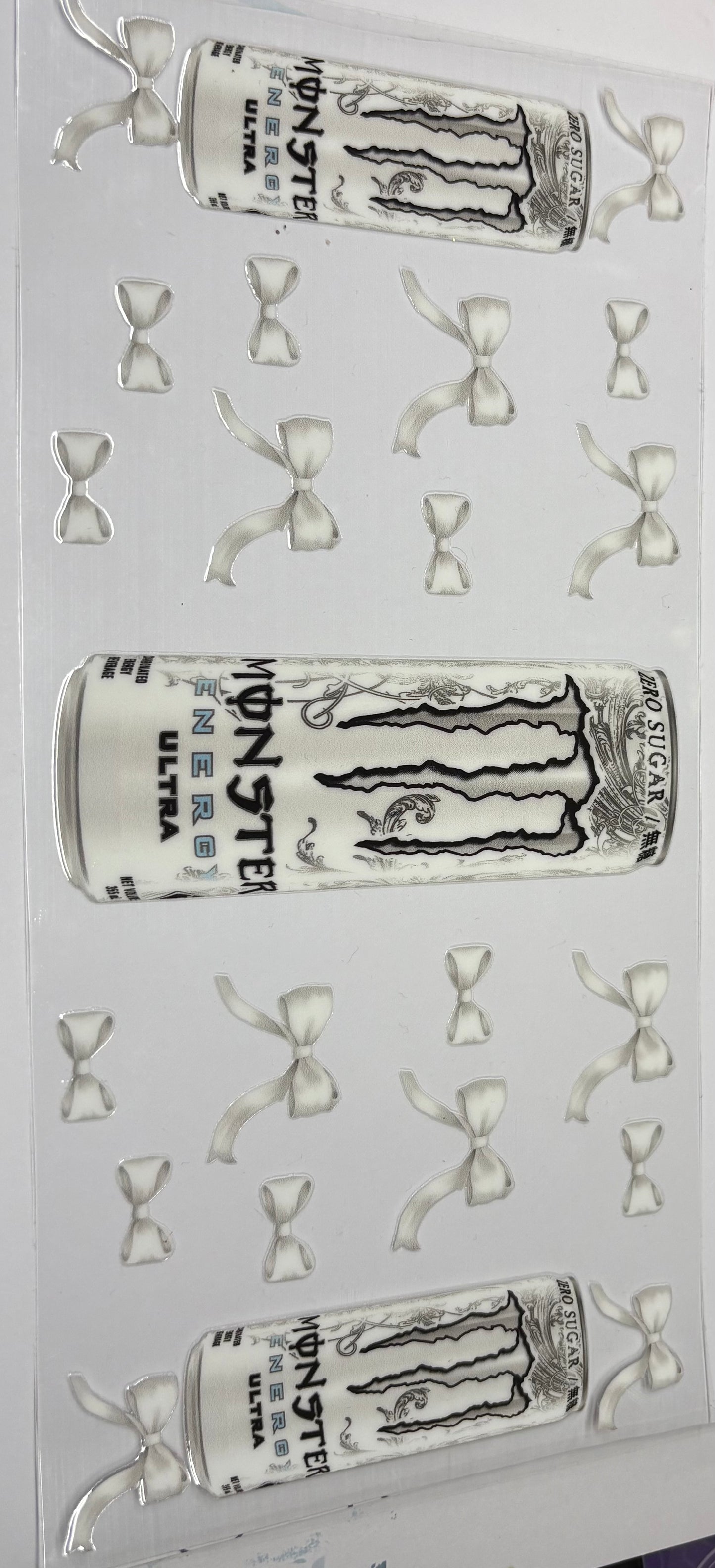 White monster and white bows