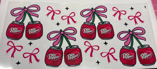 Dr Pepper with bows